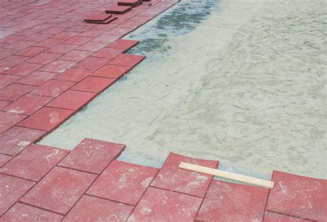 thin patio pavers over concrete.